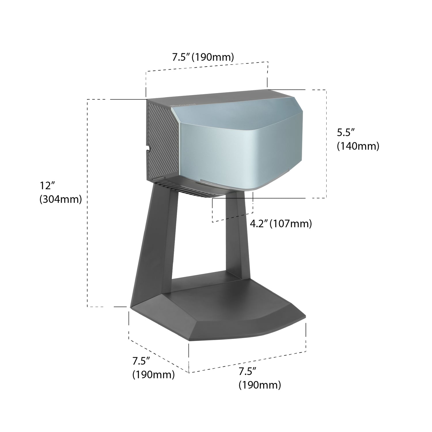 Hand Dryer with Accessory Stand & HEPA Filter for Commercial/Residential (Home) Use - Compact, Portable, UL/ETL Listed