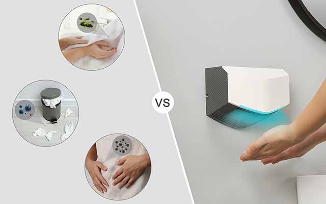 hand dryers are a clean and sanitary option for making sure hands stay clean