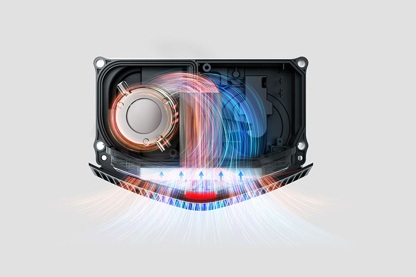 rendered image of how the inside of this hand dryer works