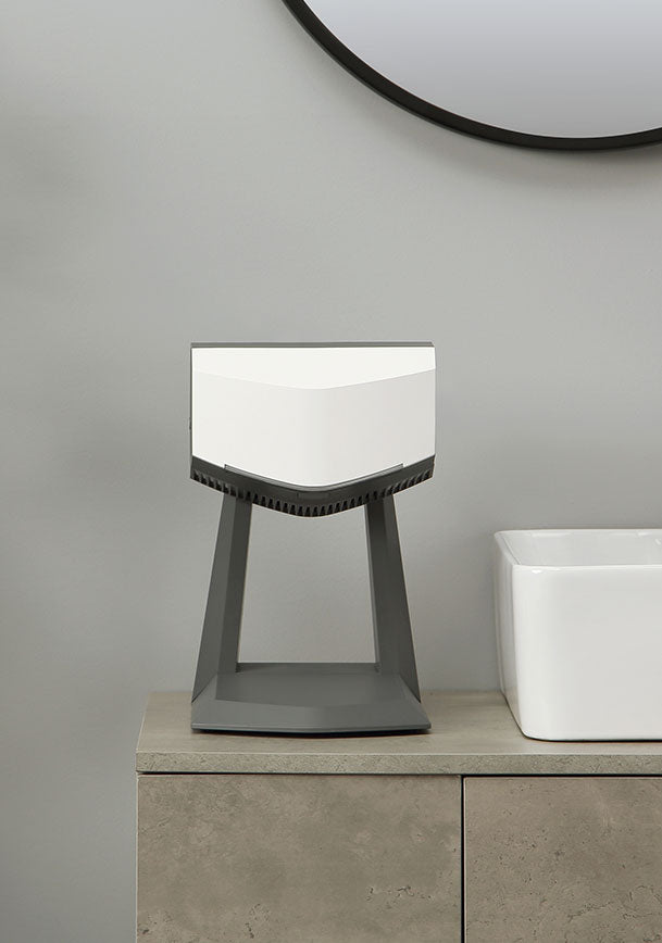 portable hand dryer on a stand