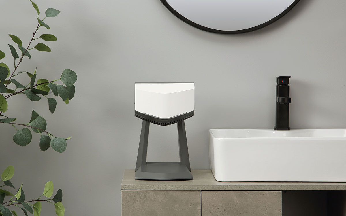 portable hand dryer on a stand